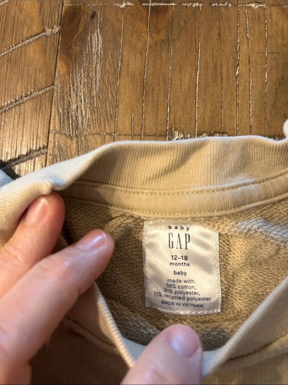 GAP Beige Bear Pocket Sweatshirt & Jogger Set